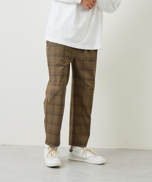 CPCM(シーピーシーエム)の「TRチェックイージーパンツ(スラックス・メンズ・ブラック/ベージュ/ネイビー/ブラウン・FREE)」の8枚目の写真