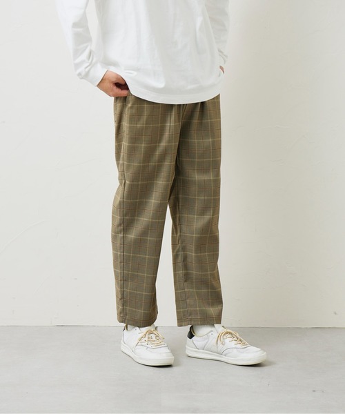 CPCM(シーピーシーエム)の「TRチェックイージーパンツ(スラックス・メンズ・ブラック/ベージュ/ネイビー/ブラウン・FREE)」の9枚目の写真