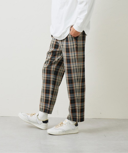 CPCM(シーピーシーエム)の「TRチェックイージーパンツ(スラックス・メンズ・ブラック/ベージュ/ネイビー/ブラウン・FREE)」の19枚目の写真