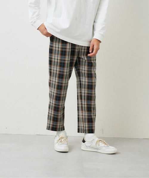CPCM(シーピーシーエム)の「TRチェックイージーパンツ(スラックス・メンズ・ブラック/ベージュ/ネイビー/ブラウン・FREE)」の15枚目の写真