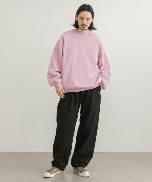 URBAN RESEARCH（アーバンリサーチ）の「T/C Color Sweat（スウェット・メンズ・ホワイト/ブラック/ダークブラウン/グレー系その他/グリーン系その他/グリーン/ピンク系その他/イエロー系その他/チャコールグレー・SMALL/MEDIUM/LARGE）」の10枚目の写真