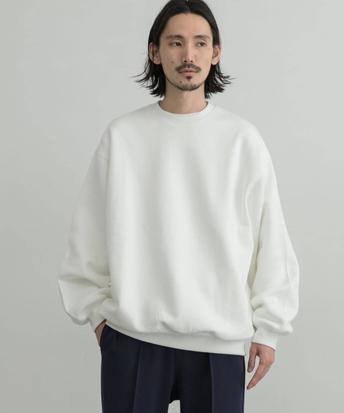 URBAN RESEARCH（アーバンリサーチ）の「T/C Color Sweat（スウェット・メンズ・ホワイト/ブラック/ダークブラウン/グレー系その他/グリーン系その他/グリーン/ピンク系その他/イエロー系その他/チャコールグレー・SMALL/MEDIUM/LARGE）」の11枚目の写真