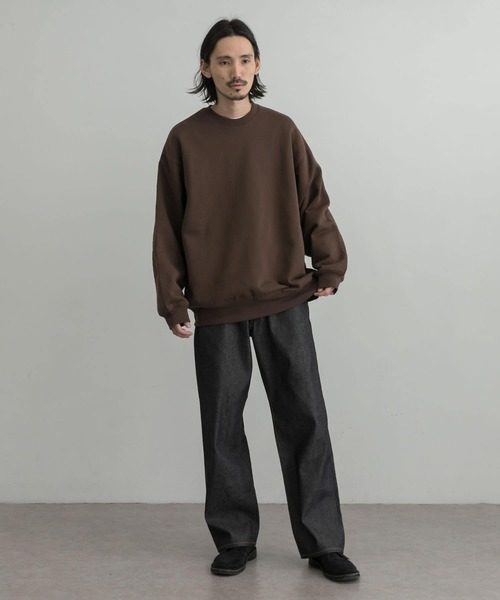 URBAN RESEARCH（アーバンリサーチ）の「T/C Color Sweat（スウェット・メンズ・ホワイト/ブラック/ダークブラウン/グレー系その他/グリーン系その他/グリーン/ピンク系その他/イエロー系その他/チャコールグレー・SMALL/MEDIUM/LARGE）」の15枚目の写真