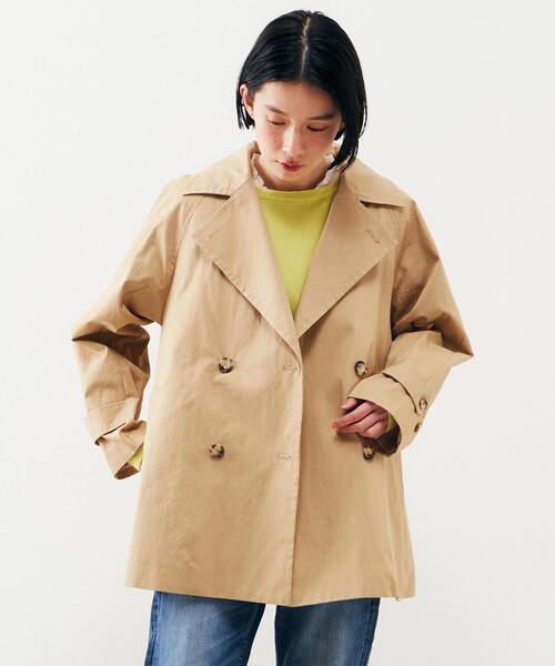 MELROSE claire(メルローズ クレール)の「【気温に合わせて取り外し可能な中綿ライナー付き☆Aライントレンチコート】(トレンチコート・レディース・ベージュ/セージグリーン/イエロー/ネイビー・FREE)」の2枚目の写真