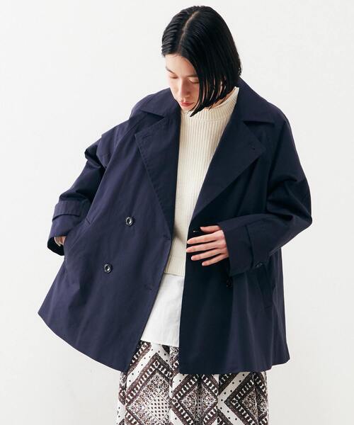 MELROSE claire(メルローズ クレール)の「【気温に合わせて取り外し可能な中綿ライナー付き☆Aライントレンチコート】(トレンチコート・レディース・ベージュ/セージグリーン/イエロー/ネイビー・FREE)」の4枚目の写真