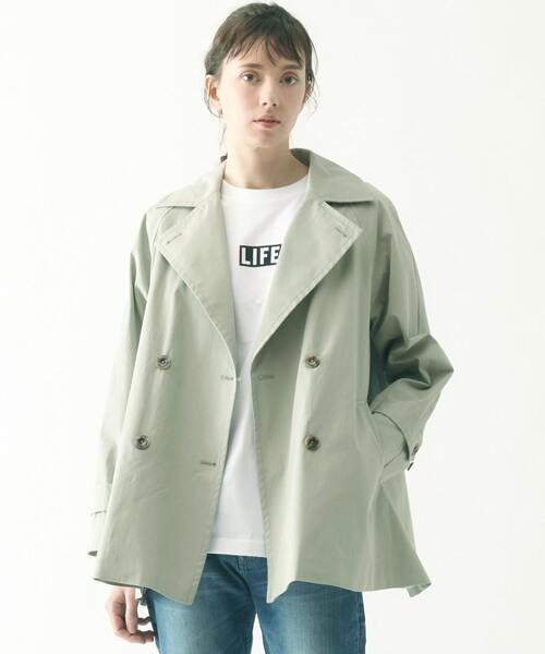 MELROSE claire(メルローズ クレール)の「【気温に合わせて取り外し可能な中綿ライナー付き☆Aライントレンチコート】(トレンチコート・レディース・ベージュ/セージグリーン/イエロー/ネイビー・FREE)」の3枚目の写真