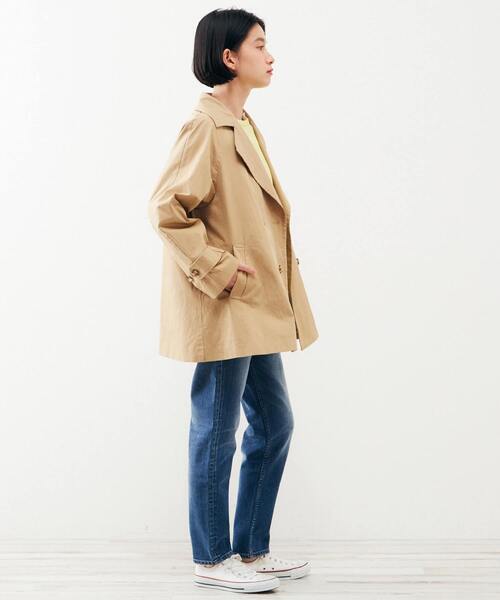 MELROSE claire(メルローズ クレール)の「【気温に合わせて取り外し可能な中綿ライナー付き☆Aライントレンチコート】(トレンチコート・レディース・ベージュ/セージグリーン/イエロー/ネイビー・FREE)」の9枚目の写真