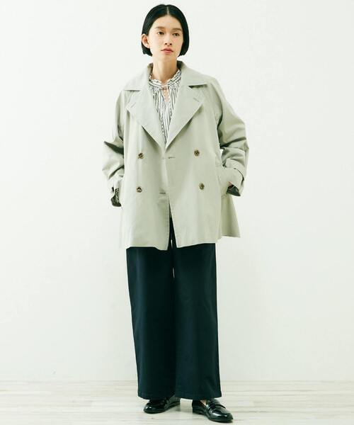 MELROSE claire(メルローズ クレール)の「【気温に合わせて取り外し可能な中綿ライナー付き☆Aライントレンチコート】(トレンチコート・レディース・ベージュ/セージグリーン/イエロー/ネイビー・FREE)」の19枚目の写真