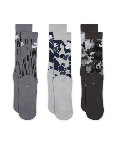 NIKE（ナイキ）の「ナイキ エブリデイ エッセンシャル クルー ソックス (3足) / Nike Everyday Essential Crew Socks (3 Pairs)＜21-29cm 展開＞（ソックス/靴下・メンズ・マルチ/その他・25-27/23-25/27-29/21-23）」の7枚目の写真