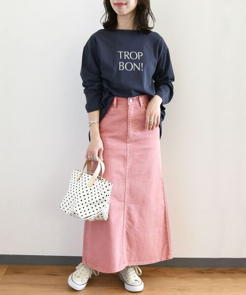 SHIPS any（シップス エニィ）の「SHIPS any: Calisson ロゴ ロングスリーブ TEE（Tシャツ/カットソー・レディース・ネイビー/グレー/ピンク/ライトグリーン・ONE SIZE）」の20枚目の写真