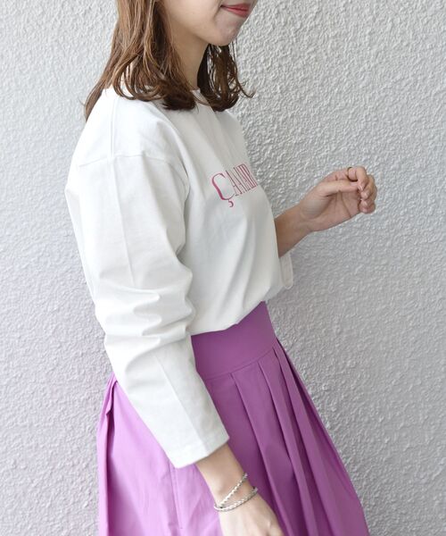 SHIPS any（シップス エニィ）の「SHIPS any: Calisson ロゴ ロングスリーブ TEE（Tシャツ/カットソー・レディース・ネイビー/グレー/ピンク/ライトグリーン・ONE SIZE）」の15枚目の写真