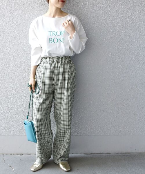 SHIPS any（シップス エニィ）の「SHIPS any: Calisson ロゴ ロングスリーブ TEE（Tシャツ/カットソー・レディース・ネイビー/グレー/ピンク/ライトグリーン・ONE SIZE）」の10枚目の写真