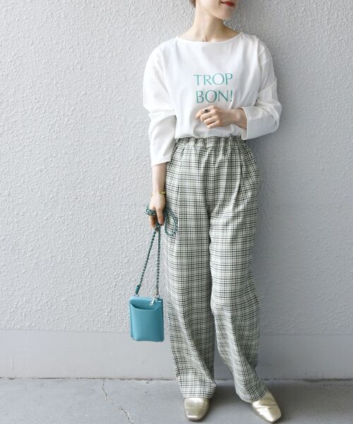 SHIPS any（シップス エニィ）の「SHIPS any: Calisson ロゴ ロングスリーブ TEE（Tシャツ/カットソー・レディース・ネイビー/グレー/ピンク/ライトグリーン・ONE SIZE）」の13枚目の写真