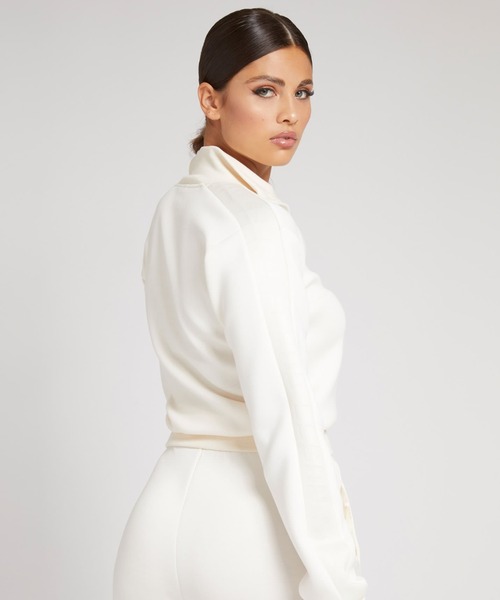 Guess（ゲス）の「Allie Scuba Zip Sweatshirt（ジャージ・レディース・ブラック/ベージュ/ホワイト・SMALL/MEDIUM/X-SMALL）」の5枚目の写真