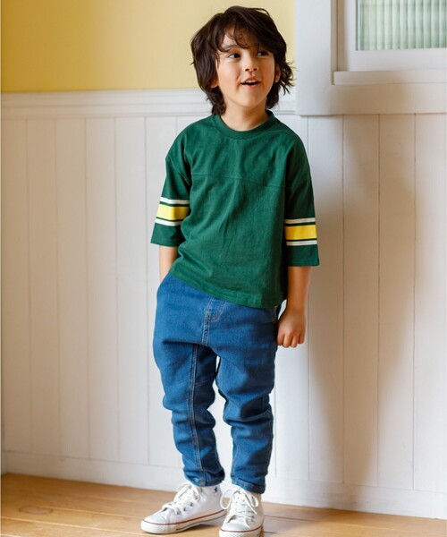 THE SHOP TK (ザ ショップ ティーケー )の「◆【100-140】【柔らか素材】ガーデナーパンツ(デニムパンツ・キッズ・ネイビー/ブルー・11/10/12/13/14)」の3枚目の写真