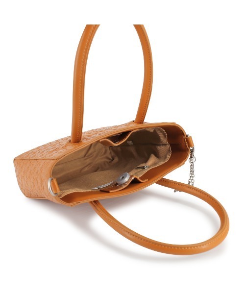 GYDA（ジェイダ）の「GYDA(ジェイダ) 2wayミニショルダーバッグ エンボス GY-B033 レディース バッグ　かばん ブランド（ショルダーバッグ・レディース・キャメル/アイボリー/ブラック・FREE）」の7枚目の写真