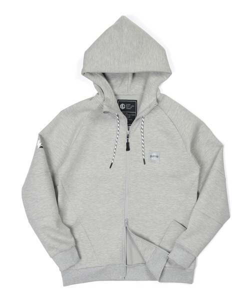 The DUFFER of ST.GEORGE（ザダファーオブセントジョージ）の「〔BLACK LABEL〕"SORONA" DK ZIP PARKA：セットアップ ダンボールニット フルジップパーカー（パーカー・メンズ・ブラック/グレー・SMALL/MEDIUM/LARGE/X-LARGE）」の7枚目の写真