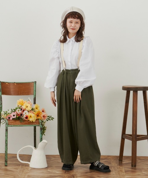 MERLOT（メルロー）の「ベーシックフリルシャツ（シャツ/ブラウス・レディース・ホワイト/ブラック・FREE）」の14枚目の写真