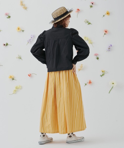 MERLOT（メルロー）の「ベーシックフリルシャツ（シャツ/ブラウス・レディース・ホワイト/ブラック・FREE）」の11枚目の写真