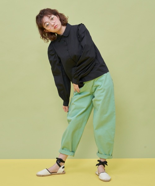 MERLOT（メルロー）の「ベーシックフリルシャツ（シャツ/ブラウス・レディース・ホワイト/ブラック・FREE）」の22枚目の写真