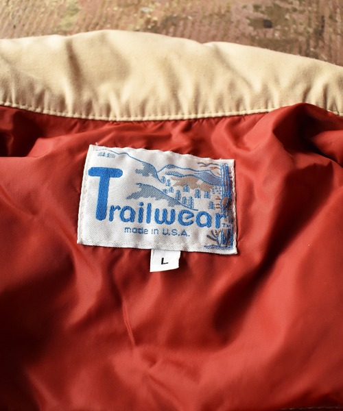 VINTAGE（ヴィンテージ）の「【ヴィンテージ古着】80's Trailwear / トレイルウェア ダウンベスト USA製（ダウンベスト・メンズ・ベージュ・LARGE）」の10枚目の写真