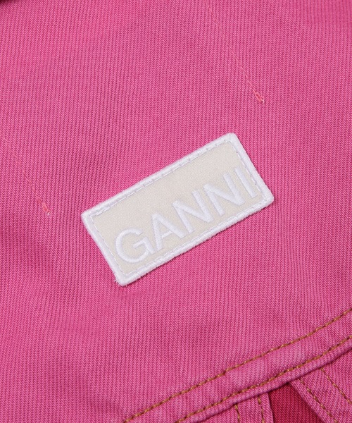 GANNI（ガニー）の「Overdyed Cutline Denim（デニムジャケット・レディース・ピンク・38/36）」の4枚目の写真
