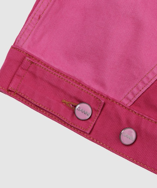 GANNI（ガニー）の「Overdyed Cutline Denim（デニムジャケット・レディース・ピンク・38/36）」の5枚目の写真