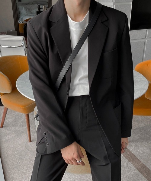 ASCLO（エジュクロ）の「ASCLO  Newtro Blazer（テーラードジャケット・メンズ・ブラック/ベージュ/チェック・MEDIUM/LARGE）」の2枚目の写真