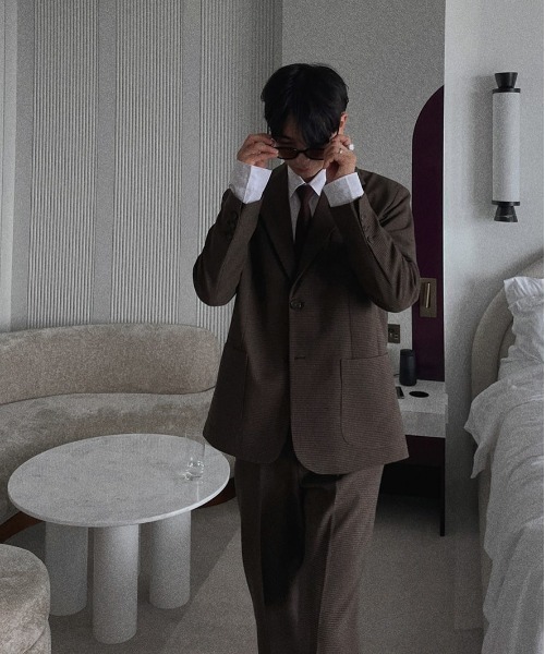 ASCLO（エジュクロ）の「ASCLO  Newtro Blazer（テーラードジャケット・メンズ・ブラック/ベージュ/チェック・MEDIUM/LARGE）」の15枚目の写真