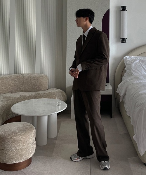 ASCLO（エジュクロ）の「ASCLO  Newtro Blazer（テーラードジャケット・メンズ・ブラック/ベージュ/チェック・MEDIUM/LARGE）」の5枚目の写真