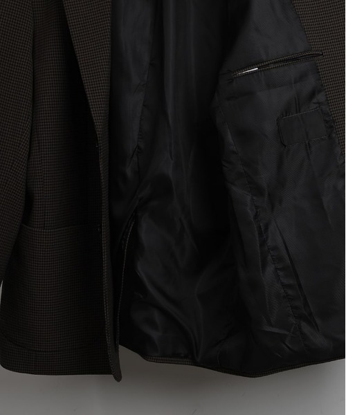ASCLO（エジュクロ）の「ASCLO  Newtro Blazer（テーラードジャケット・メンズ・ブラック/ベージュ/チェック・MEDIUM/LARGE）」の8枚目の写真