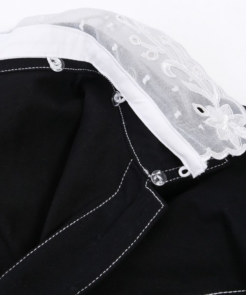 WC（ダブル シー）の「ビジューボタンジャケット（デニムジャケット・レディース・ブラック/インディゴブルー・FREE）」の12枚目の写真