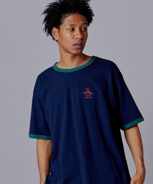 penguin BY MUNSINGWEAR(ペンギン バイ マンシングウェア)の「ペンギン バイ マンシングウェア リンガーTシャツ メンズ ユニセックス ウェア スポーツウェア ゴルフ(Tシャツ/カットソー・メンズ・ホワイト/ネイビー/グリーン・S/M/L/XL)」の3枚目の写真