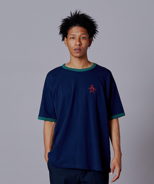 penguin BY MUNSINGWEAR(ペンギン バイ マンシングウェア)の「ペンギン バイ マンシングウェア リンガーTシャツ メンズ ユニセックス ウェア スポーツウェア ゴルフ(Tシャツ/カットソー・メンズ・ホワイト/ネイビー/グリーン・S/M/L/XL)」の4枚目の写真