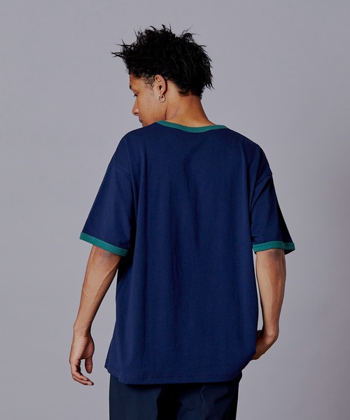 penguin BY MUNSINGWEAR(ペンギン バイ マンシングウェア)の「ペンギン バイ マンシングウェア リンガーTシャツ メンズ ユニセックス ウェア スポーツウェア ゴルフ(Tシャツ/カットソー・メンズ・ホワイト/ネイビー/グリーン・S/M/L/XL)」の6枚目の写真