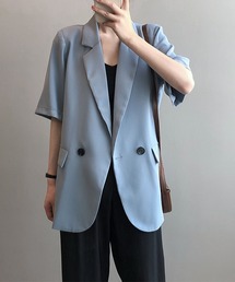 ルーズシルエットハーフスリーブジャケット