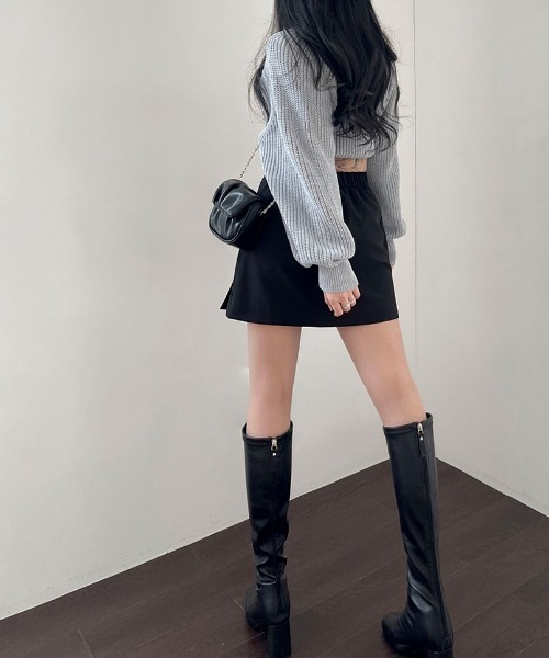 BEIDELLI（ベイデリー）の「[BELLIDE MADE] ウエストゴムアンバランステニススカート（スカート・レディース・チャコールグレー/ブラック/ベージュ・FREE）」の11枚目の写真
