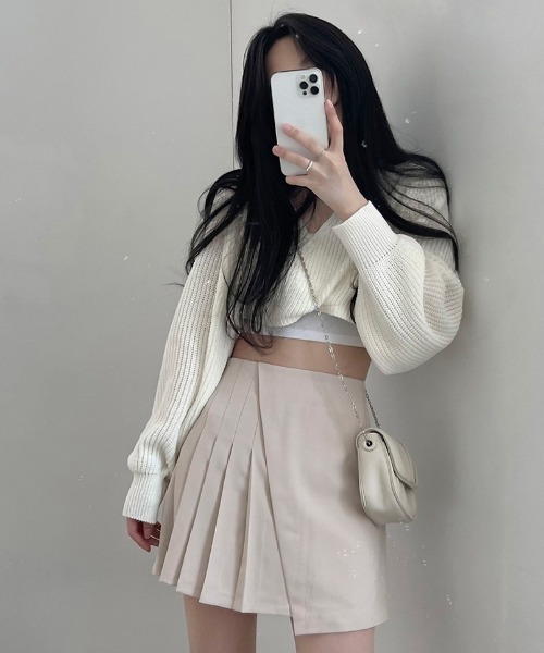 BEIDELLI（ベイデリー）の「[BELLIDE MADE] ウエストゴムアンバランステニススカート（スカート・レディース・チャコールグレー/ブラック/ベージュ・FREE）」の21枚目の写真