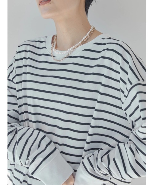 AMERICAN HOLIC（アメリカンホリック）の「サイドスリットカットチュニック（Tシャツ/カットソー・レディース・その他7/オフホワイト・L/M）」の9枚目の写真