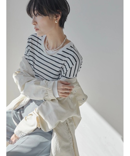 AMERICAN HOLIC（アメリカンホリック）の「サイドスリットカットチュニック（Tシャツ/カットソー・レディース・その他7/オフホワイト・L/M）」の13枚目の写真