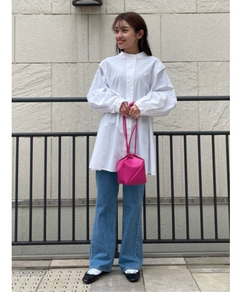 RODEO CROWNS WIDE BOWL（ロデオクラウンズワイドボウル）の「ボリュームスリーブチュニックシャツ（シャツ/ブラウス・レディース・ブラック/ベージュ/ホワイト・FREE）」の8枚目の写真