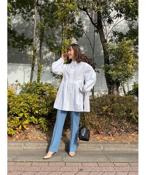 RODEO CROWNS WIDE BOWL（ロデオクラウンズワイドボウル）の「ボリュームスリーブチュニックシャツ（シャツ/ブラウス・レディース・ブラック/ベージュ/ホワイト・FREE）」の7枚目の写真