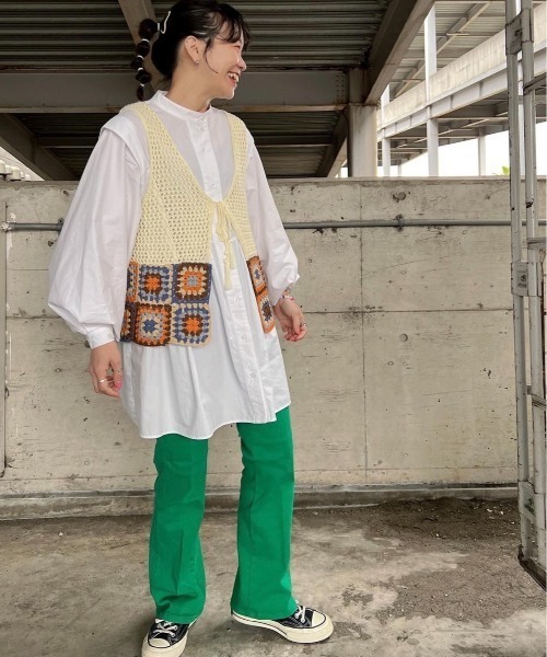 RODEO CROWNS WIDE BOWL（ロデオクラウンズワイドボウル）の「ボリュームスリーブチュニックシャツ（シャツ/ブラウス・レディース・ブラック/ベージュ/ホワイト・FREE）」の17枚目の写真