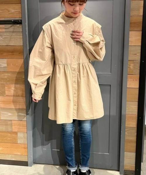 RODEO CROWNS WIDE BOWL（ロデオクラウンズワイドボウル）の「ボリュームスリーブチュニックシャツ（シャツ/ブラウス・レディース・ブラック/ベージュ/ホワイト・FREE）」の20枚目の写真