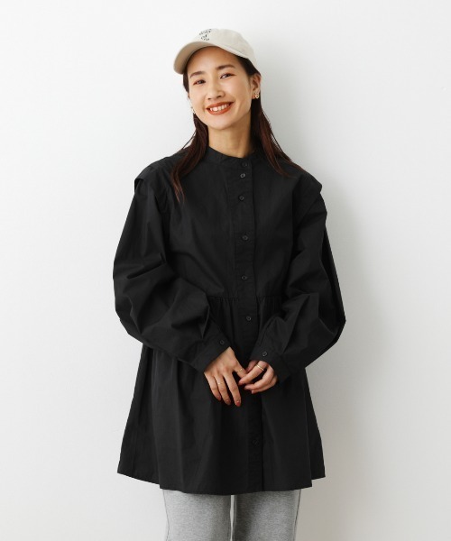 RODEO CROWNS WIDE BOWL（ロデオクラウンズワイドボウル）の「ボリュームスリーブチュニックシャツ（シャツ/ブラウス・レディース・ブラック/ベージュ/ホワイト・FREE）」の11枚目の写真