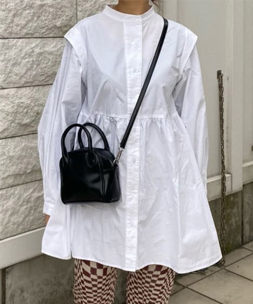 RODEO CROWNS WIDE BOWL（ロデオクラウンズワイドボウル）の「ボリュームスリーブチュニックシャツ（シャツ/ブラウス・レディース・ブラック/ベージュ/ホワイト・FREE）」の14枚目の写真