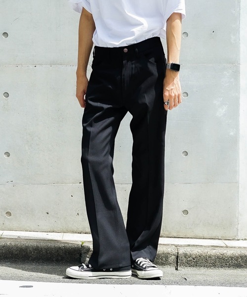 【セール】【Wrangler/ラングラー】ランチャードレスパンツ センタープレス スラックス フレアパンツ WI1141（スラックス）｜Wrangler（ラングラー）