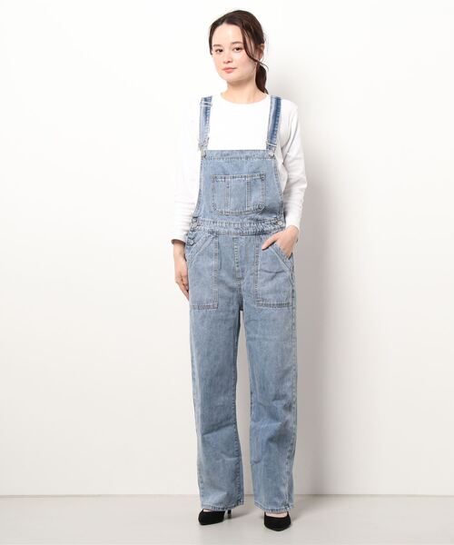 SpRay（スプレイ）の「デニムサロペット（サロペット/オーバーオール・レディース・ブルー・MEDIUM/LARGE）」の5枚目の写真