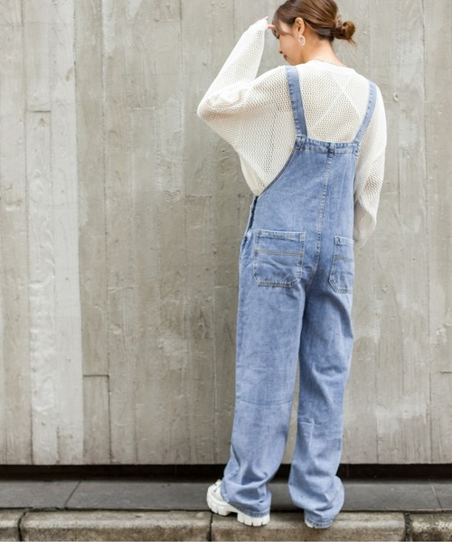 SpRay（スプレイ）の「デニムサロペット（サロペット/オーバーオール・レディース・ブルー・MEDIUM/LARGE）」の11枚目の写真