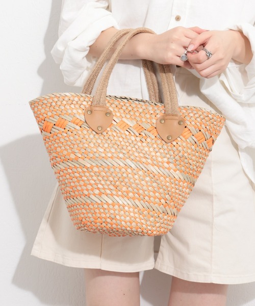 CIAOPANIC TYPY(チャオパニックティピー)の「▽編みカゴバッグ(かごバッグ・レディース・ブラック/ブラウン/オレンジ・ONE SIZE)」の3枚目の写真